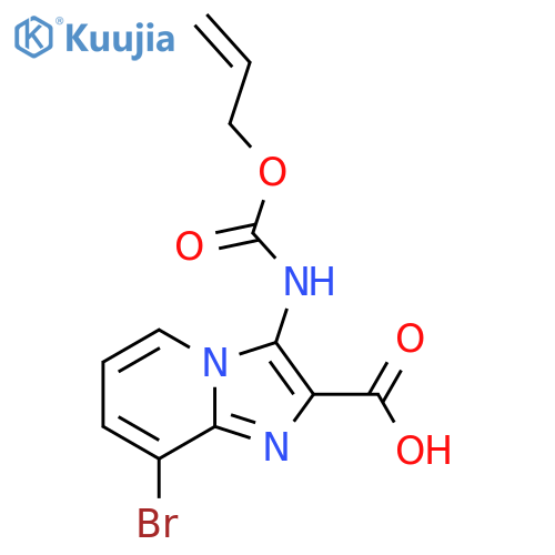 8-bromo-3-{(prop-2-en-1-yloxy)carbonylamino}imidazo1,2-apyridine-2-carboxylic acid structure