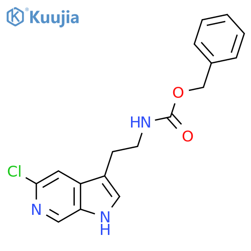 benzyl N-(2-{5-chloro-1H-pyrrolo2,3-cpyridin-3-yl}ethyl)carbamate structure