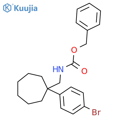 benzyl N-{1-(4-bromophenyl)cycloheptylmethyl}carbamate structure