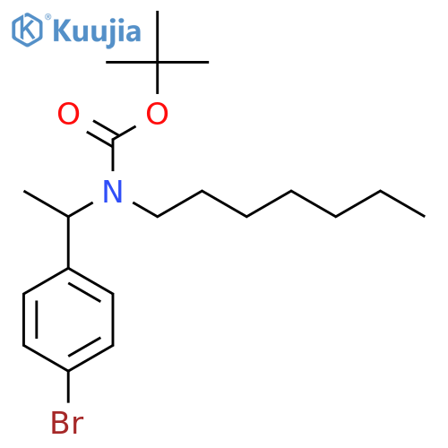 tert-butyl N-[1-(4-bromophenyl)ethyl]-N-heptylcarbamate structure