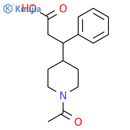 3-(1-Acetylpiperidin-4-yl)-3-phenylpropanoic acid structure