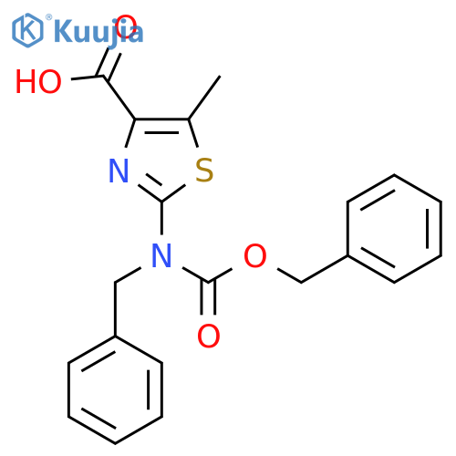 2-{benzyl(benzyloxy)carbonylamino}-5-methyl-1,3-thiazole-4-carboxylic acid structure