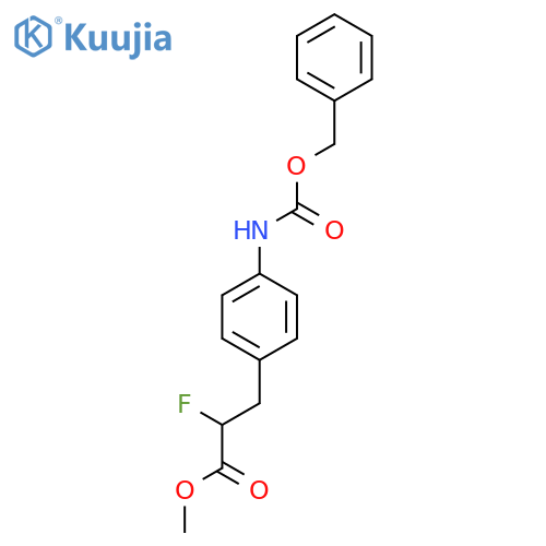methyl 3-(4-{(benzyloxy)carbonylamino}phenyl)-2-fluoropropanoate structure
