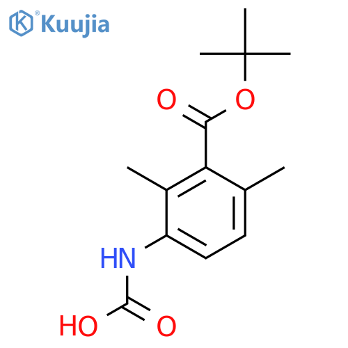 {3-(tert-butoxy)carbonyl-2,4-dimethylphenyl}carbamic acid structure