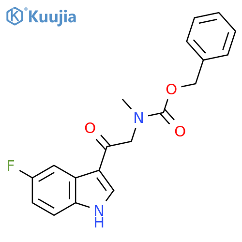 benzyl N-2-(5-fluoro-1H-indol-3-yl)-2-oxoethyl-N-methylcarbamate structure