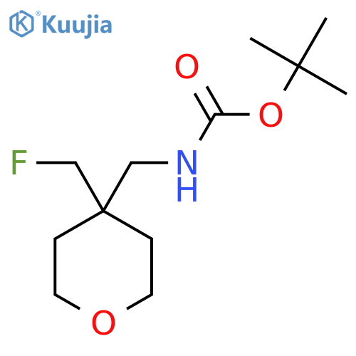 tert-butyl N-{[4-(fluoromethyl)oxan-4-yl]methyl}carbamate structure