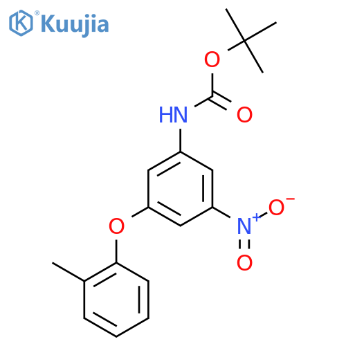 tert-butyl N-3-(2-methylphenoxy)-5-nitrophenylcarbamate structure