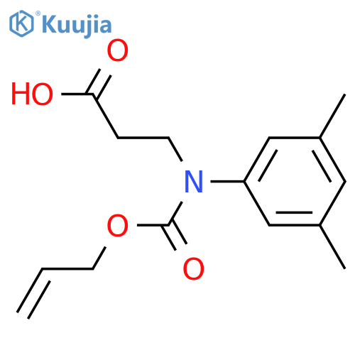 3-[(3,5-Dimethylphenyl)[(prop-2-en-1-yloxy)carbonyl]amino]propanoic acid structure
