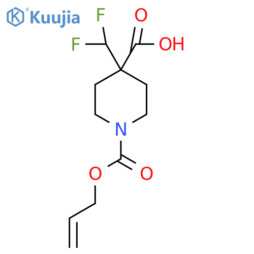 4-(difluoromethyl)-1-(prop-2-en-1-yloxy)carbonylpiperidine-4-carboxylic acid structure