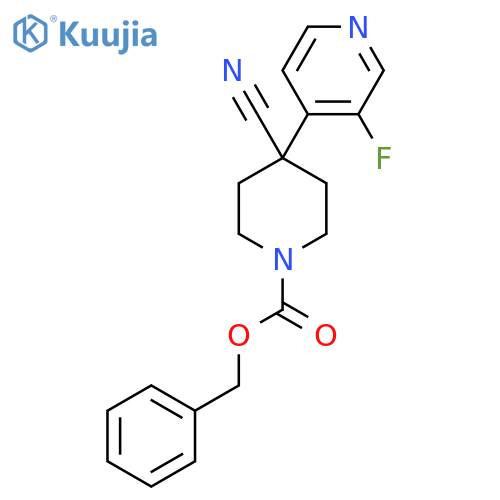 Benzyl 4-cyano-4-(3-fluoropyridin-4-yl)piperidine-1-carboxylate structure