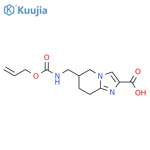 6-({[(prop-2-en-1-yloxy)carbonyl]amino}methyl)-5H,6H,7H,8H-imidazo[1,2-a]pyridine-2-carboxylic acid structure