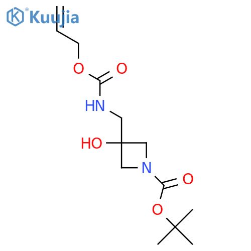 tert-butyl 3-hydroxy-3-({(prop-2-en-1-yloxy)carbonylamino}methyl)azetidine-1-carboxylate structure