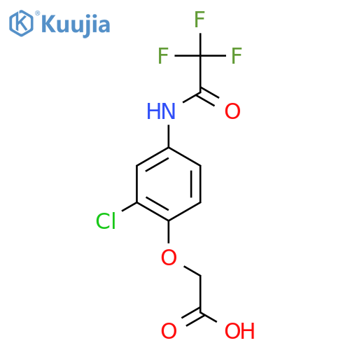 2-2-chloro-4-(2,2,2-trifluoroacetamido)phenoxyacetic acid structure