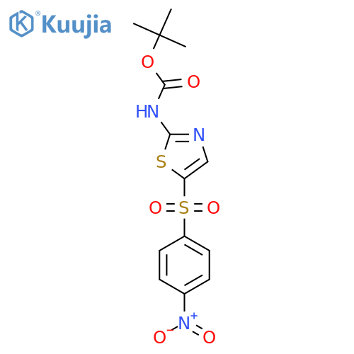 tert-butyl N-5-(4-nitrobenzenesulfonyl)-1,3-thiazol-2-ylcarbamate structure