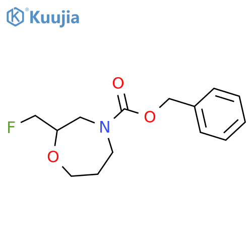 Benzyl 2-(fluoromethyl)-1,4-oxazepane-4-carboxylate structure