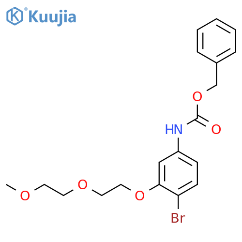 benzyl N-{4-bromo-3-2-(2-methoxyethoxy)ethoxyphenyl}carbamate structure