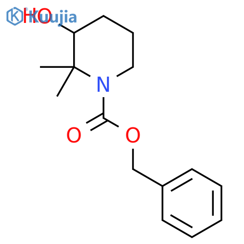 Benzyl 3-hydroxy-2,2-dimethylpiperidine-1-carboxylate structure