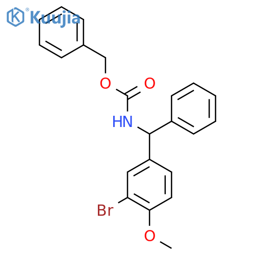 benzyl N-(3-bromo-4-methoxyphenyl)(phenyl)methylcarbamate structure