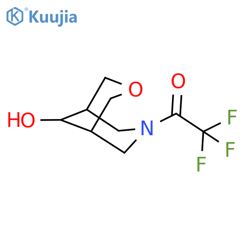 2,2,2-trifluoro-1-{9-hydroxy-3-oxa-7-azabicyclo3.3.1nonan-7-yl}ethan-1-one structure