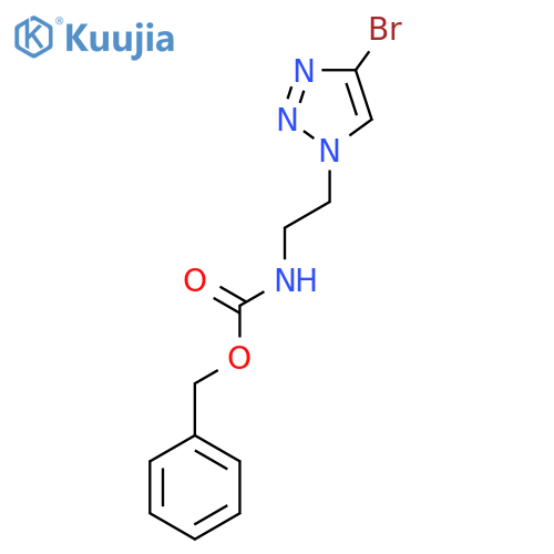 benzyl N-2-(4-bromo-1H-1,2,3-triazol-1-yl)ethylcarbamate structure