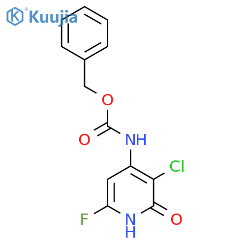 benzyl N-(3-chloro-6-fluoro-2-hydroxypyridin-4-yl)carbamate structure