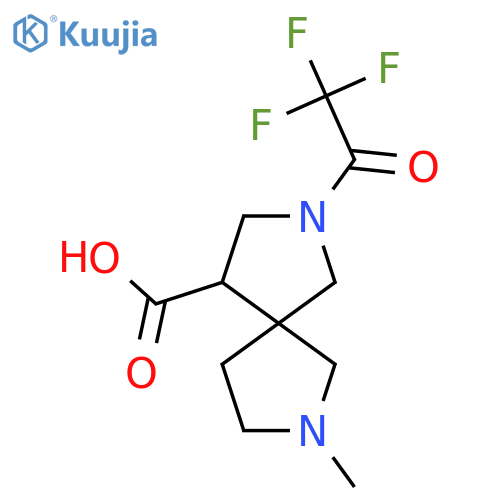 7-Methyl-2-(2,2,2-trifluoroacetyl)-2,7-diazaspiro[4.4]nonane-4-carboxylic acid structure