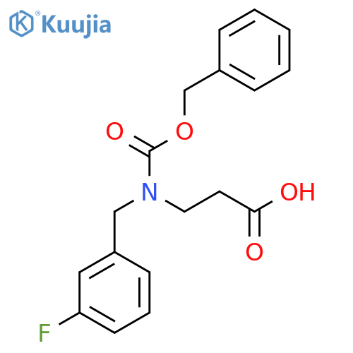 3-{(benzyloxy)carbonyl(3-fluorophenyl)methylamino}propanoic acid structure