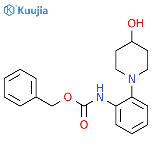 benzyl N-2-(4-hydroxypiperidin-1-yl)phenylcarbamate structure
