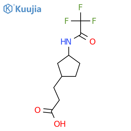 3-3-(2,2,2-trifluoroacetamido)cyclopentylpropanoic acid structure