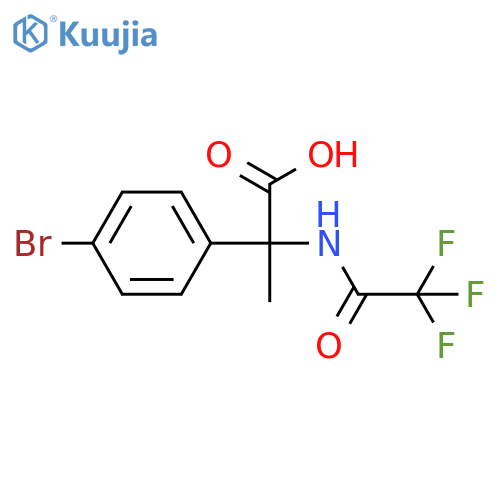 2-(4-Bromophenyl)-2-(2,2,2-trifluoroacetamido)propanoic acid structure