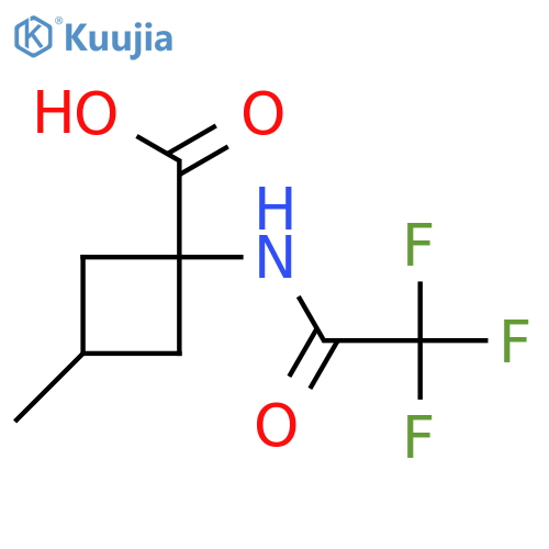 3-Methyl-1-(trifluoroacetamido)cyclobutane-1-carboxylic acid structure