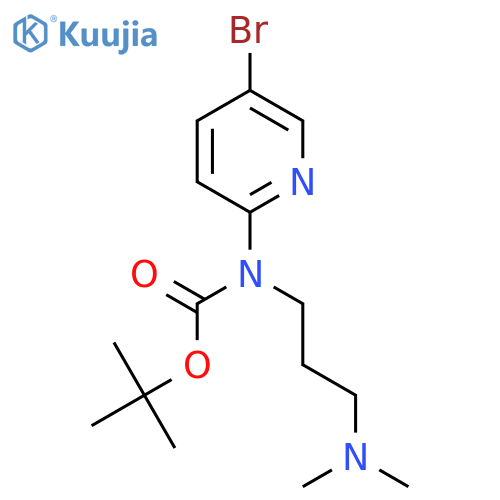 tert-butyl N-(5-bromopyridin-2-yl)-N-3-(dimethylamino)propylcarbamate structure