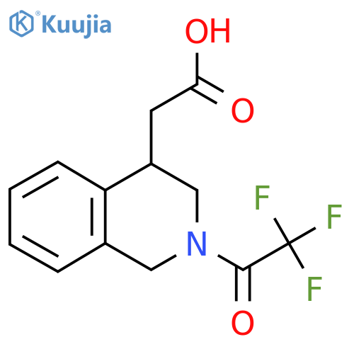 2-2-(2,2,2-trifluoroacetyl)-1,2,3,4-tetrahydroisoquinolin-4-ylacetic acid structure
