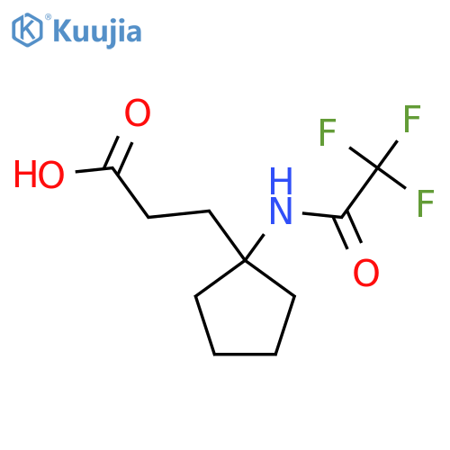 3-[1-(Trifluoroacetamido)cyclopentyl]propanoic acid structure