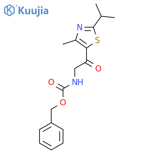 benzyl N-{2-4-methyl-2-(propan-2-yl)-1,3-thiazol-5-yl-2-oxoethyl}carbamate structure