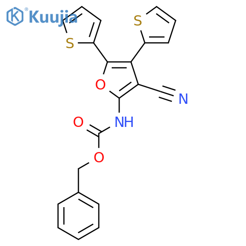 benzyl N-3-cyano-4,5-bis(thiophen-2-yl)furan-2-ylcarbamate structure