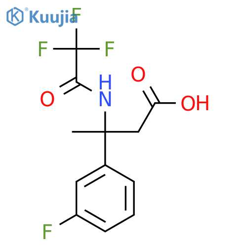 3-(3-Fluorophenyl)-3-(2,2,2-trifluoroacetamido)butanoic acid structure