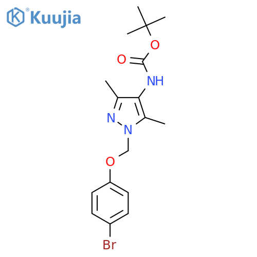 tert-butyl N-{1-(4-bromophenoxy)methyl-3,5-dimethyl-1H-pyrazol-4-yl}carbamate structure