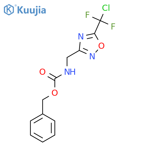 benzyl N-{5-(chlorodifluoromethyl)-1,2,4-oxadiazol-3-ylmethyl}carbamate structure