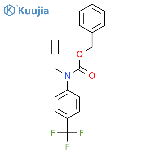 benzyl N-(prop-2-yn-1-yl)-N-4-(trifluoromethyl)phenylcarbamate structure