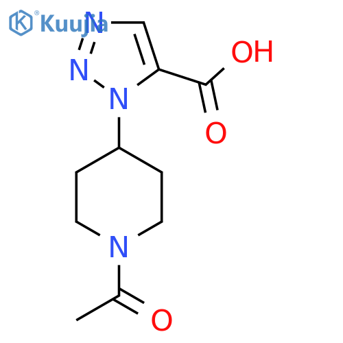 1-(1-acetylpiperidin-4-yl)-1H-1,2,3-triazole-5-carboxylic acid structure