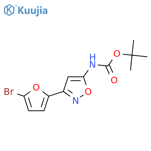 tert-butyl N-3-(5-bromofuran-2-yl)-1,2-oxazol-5-ylcarbamate structure