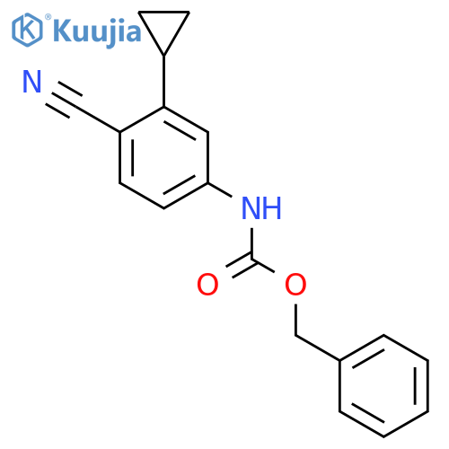 benzyl N-(4-cyano-3-cyclopropylphenyl)carbamate structure