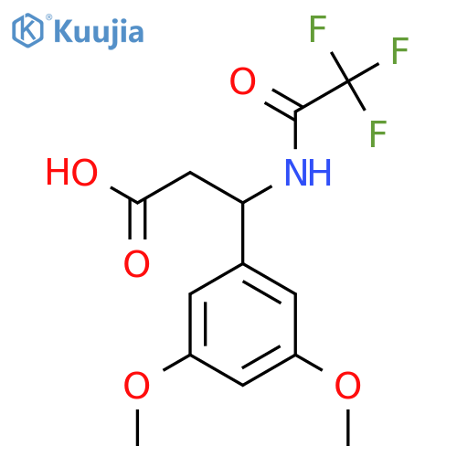 3-(3,5-Dimethoxyphenyl)-3-(2,2,2-trifluoroacetamido)propanoic acid structure