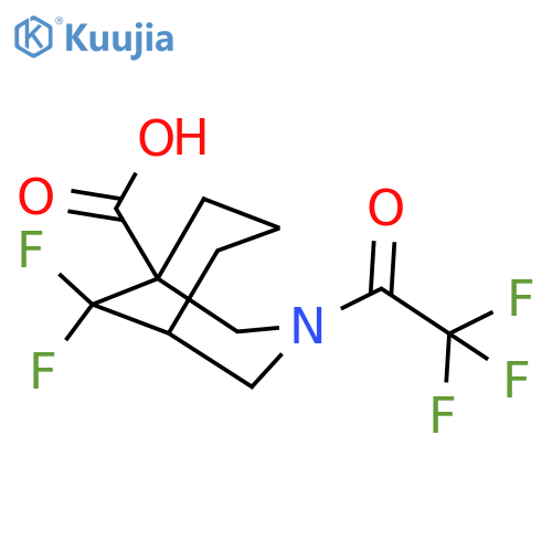 9,9-difluoro-3-(2,2,2-trifluoroacetyl)-3-azabicyclo3.3.1nonane-1-carboxylic acid structure