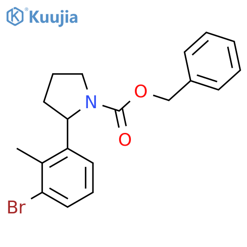 Benzyl 2-(3-bromo-2-methylphenyl)pyrrolidine-1-carboxylate structure