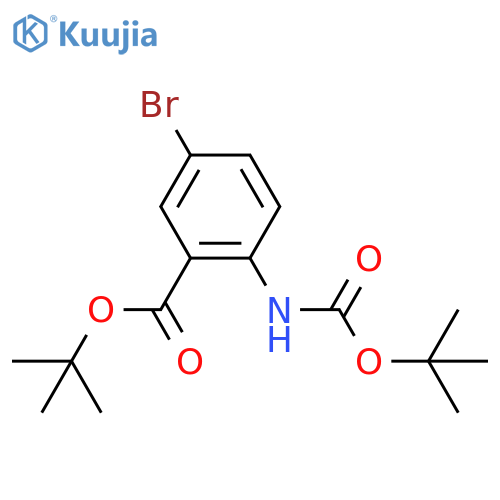 tert-butyl 5-bromo-2-{(tert-butoxy)carbonylamino}benzoate structure