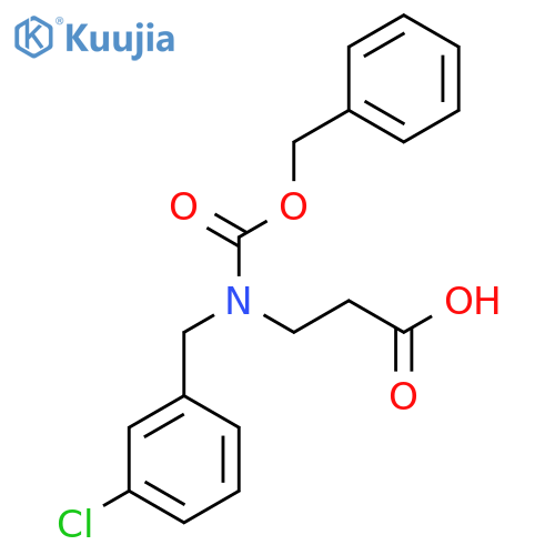 3-{(benzyloxy)carbonyl(3-chlorophenyl)methylamino}propanoic acid structure