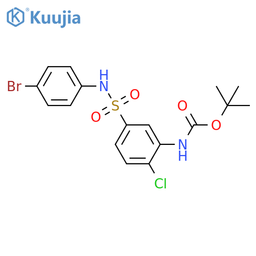 tert-butyl N-{5-(4-bromophenyl)sulfamoyl-2-chlorophenyl}carbamate structure