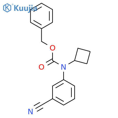 benzyl N-(3-cyanophenyl)-N-cyclobutylcarbamate structure